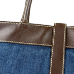 Chanel Denim CC Leather Lined Tote Bag 2001
