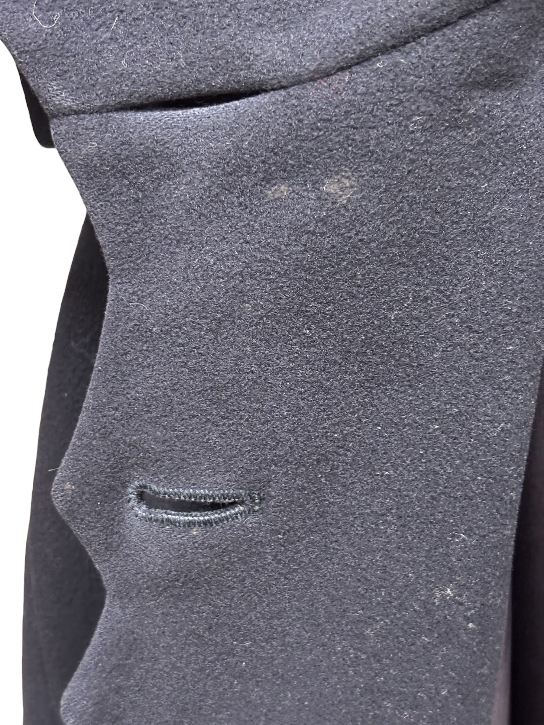 Vintage Fendi 365 Wool Trench Coat Navy