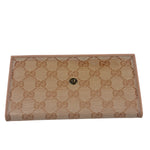 Gucci GG Pink Crystal Canvas Long Wallet