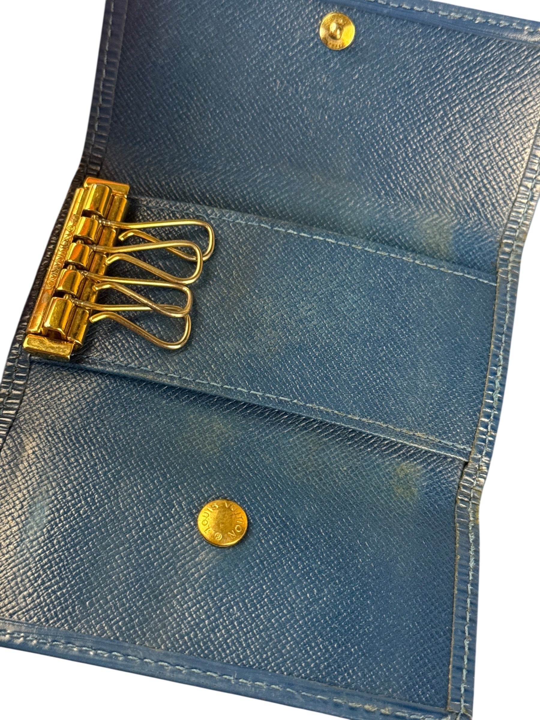 Louis Vuitton Blue Epi Keyholder