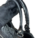 Balenciaga Vintage Black Leather Classic Square Zip Shoulder Tote Bag