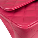 Chanel Pink Quilted Lambskin Jumbo Double Flap Bag 2014
