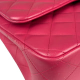 Chanel Pink Quilted Lambskin Jumbo Double Flap Bag 2014