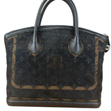 Louis Vuitton Limited Edition Black Monogram Transparence Lockit Hand Bag