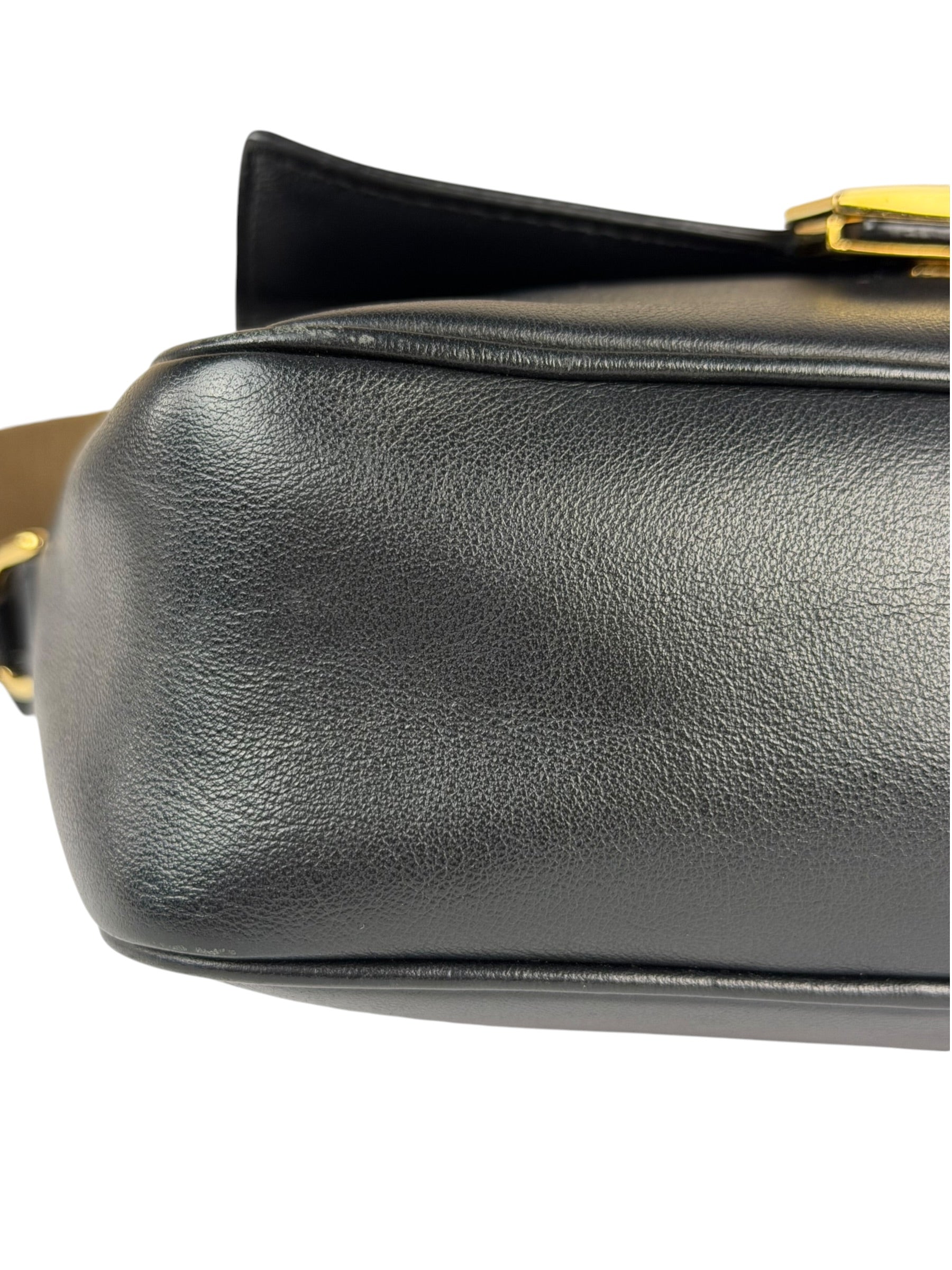 Fendi Black Leather Camera Crossbody