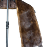 Vintage Brown Fur Tailed Shawl