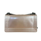 Chanel Pink Glazed Calfskin M Boy Bag 2012