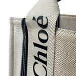 Chloe Grey/Black Leather Trim Tote