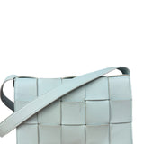 Bottega Veneta Intrecciato Leather Casette Crossbody Blue