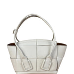 Bottega Veneta Cream Leather Mini Arco Two-Way Bag