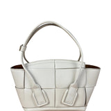 Bottega Veneta Cream Leather Mini Arco Two-Way Bag