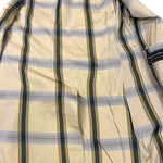 Burberry Vintage Khaki Plaid Lined Mid-Length Coat