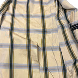 Burberry Vintage Khaki Plaid Lined Mid-Length Coat