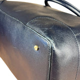 Tory Burch Saffiano Leather Navy Boston Bag