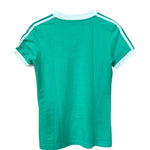 Gucci x Adidas Green Logo Print Jersey V-Neck T-Shirt