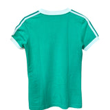 Gucci x Adidas Green Logo Print Jersey V-Neck T-Shirt