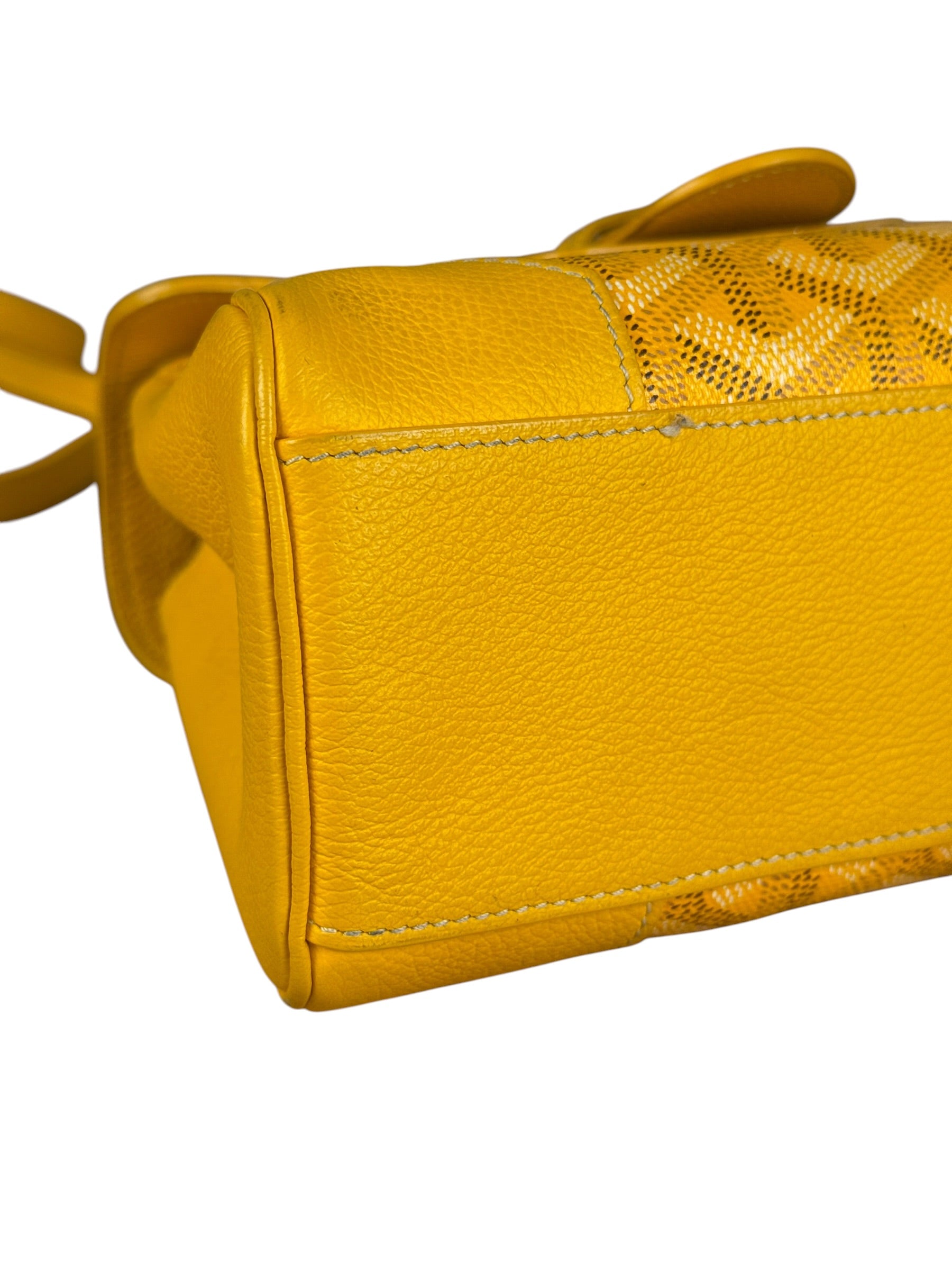 Goyard Mini Goyardine Soft Saigon Top Handle Bag Yellow