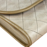 Chanel Beige Leather Trim Matelasse Mini Shoulder Bag 2009