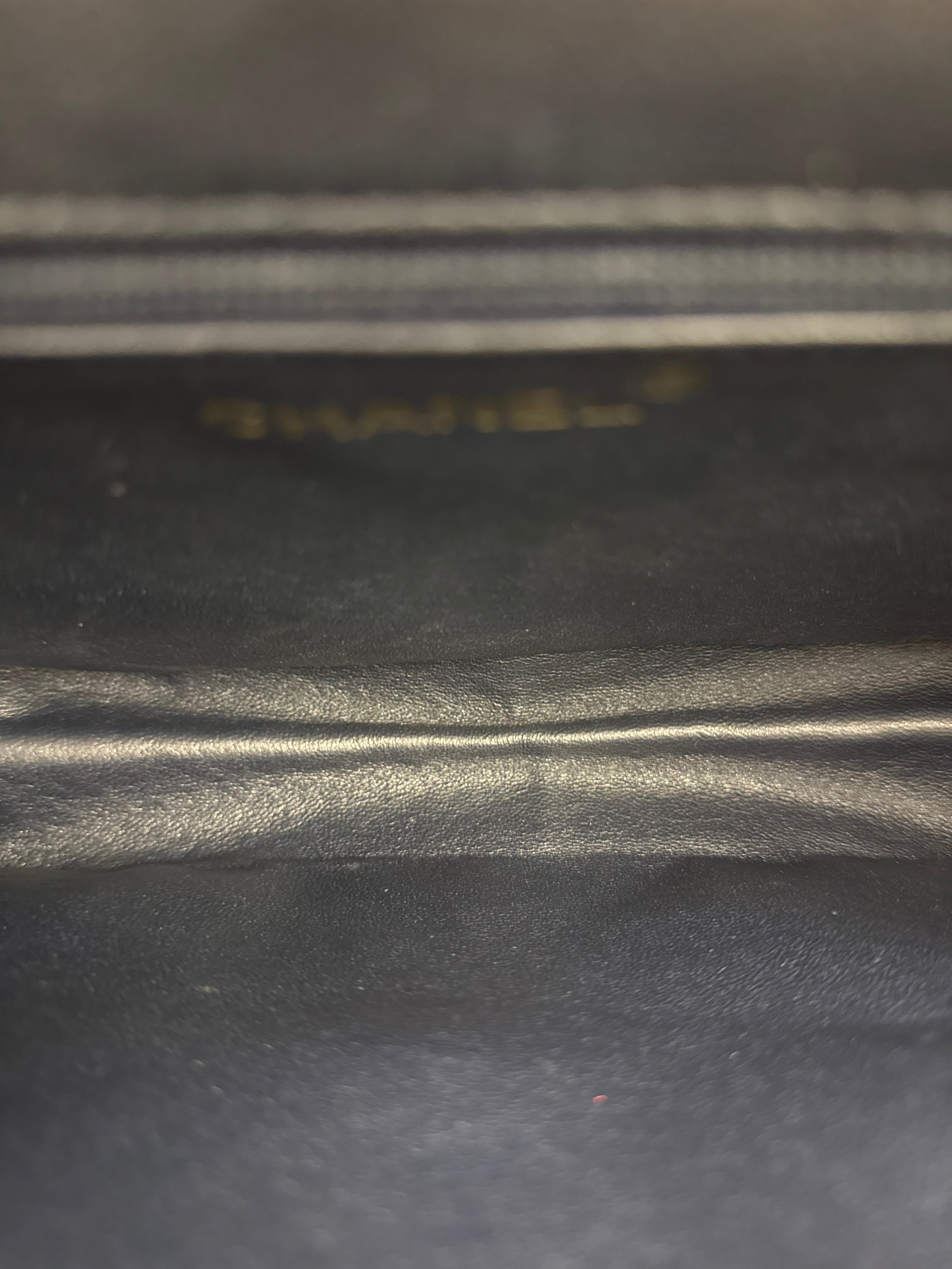 Chanel Vintage Navy/Red Quilted Leather Flap Bag 1989