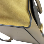 Celine Tri-Color Beige Leather/Suede Trapeze Medium Two-Way Bag