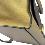 Celine Tri-Color Beige Leather/Suede Trapeze Medium Two-Way Bag