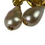 Chanel Faux-Pearl Tear Drop Clip On Earring