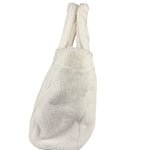 Prada White Terry Cloth Spugna Tote Bag