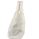 Prada White Terry Cloth Spugna Tote Bag
