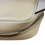 Versace Pastel Yellow Leather Logo Print Belt Bag