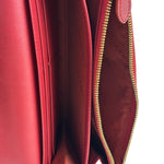 Burberry Red Leather House Check Continental Long Wallet