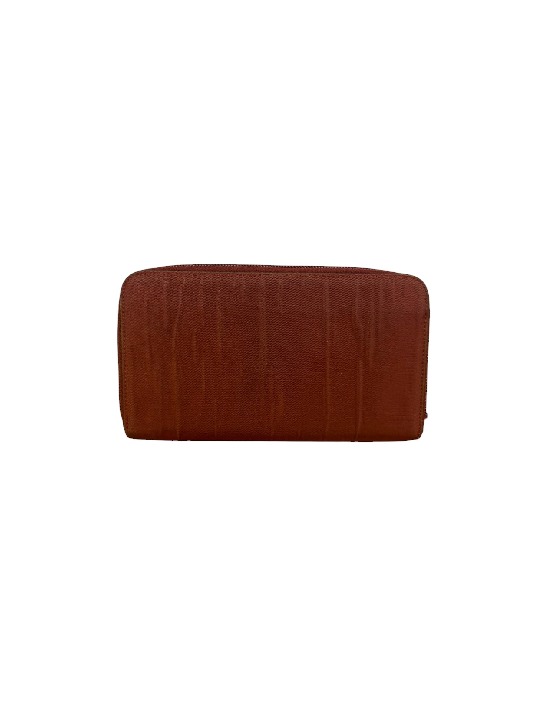 Prada Vintage Red Nylon Zip-Around Sport Long Wallet