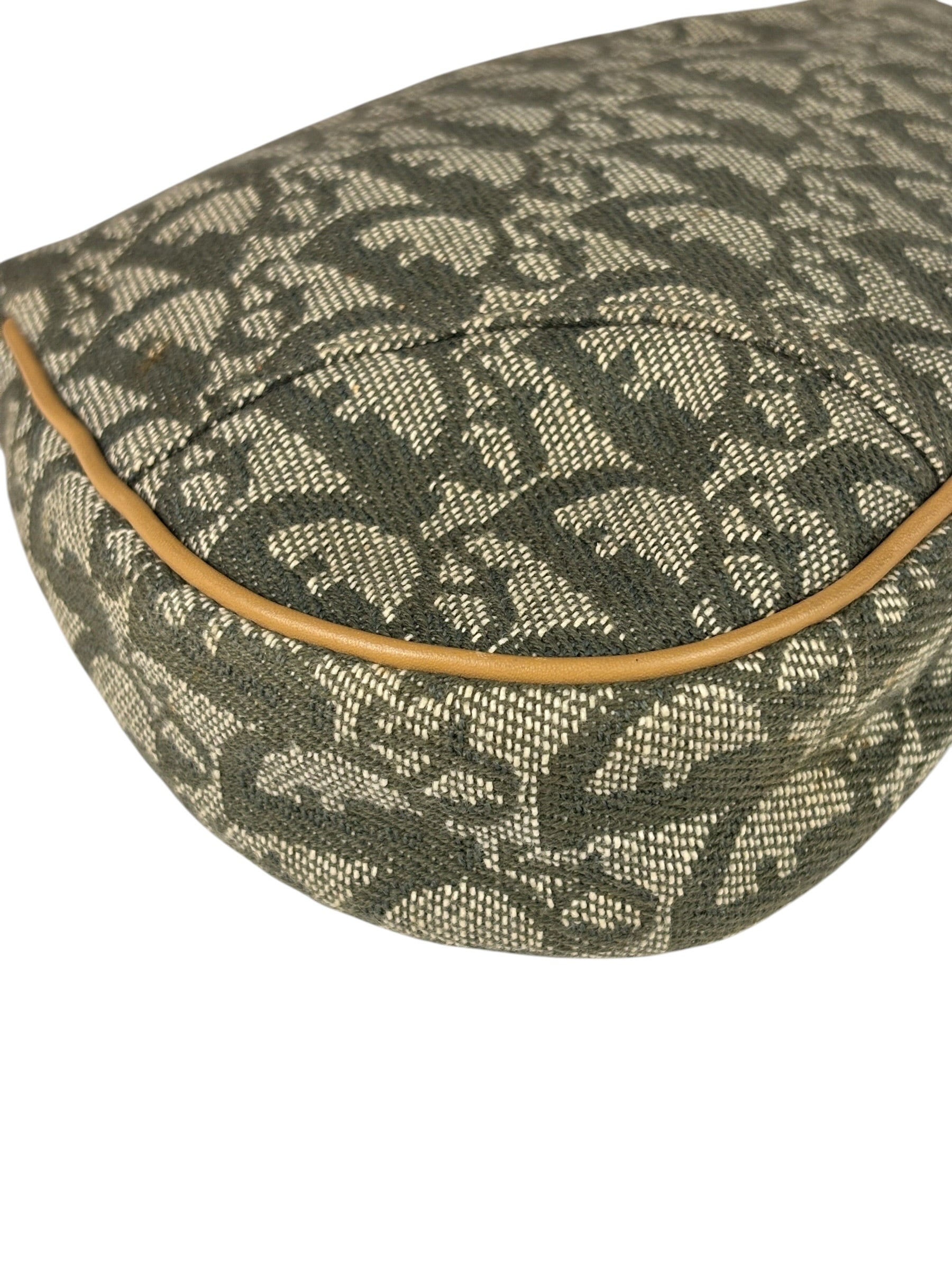 Christian Dior Vintage Green Trotter Saddle Pochette