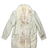 Modéle Chombert Leather Fur Lined Coat Ivory