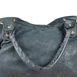 Balenciaga Black Leather Giant Gold City Two-Way Bag 21