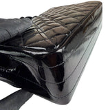 Chanel Vintage Black Leather In The Business Flap Handbag 1996