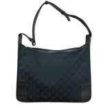 Gucci Vintage Black GG Canvas Shoulder Bag