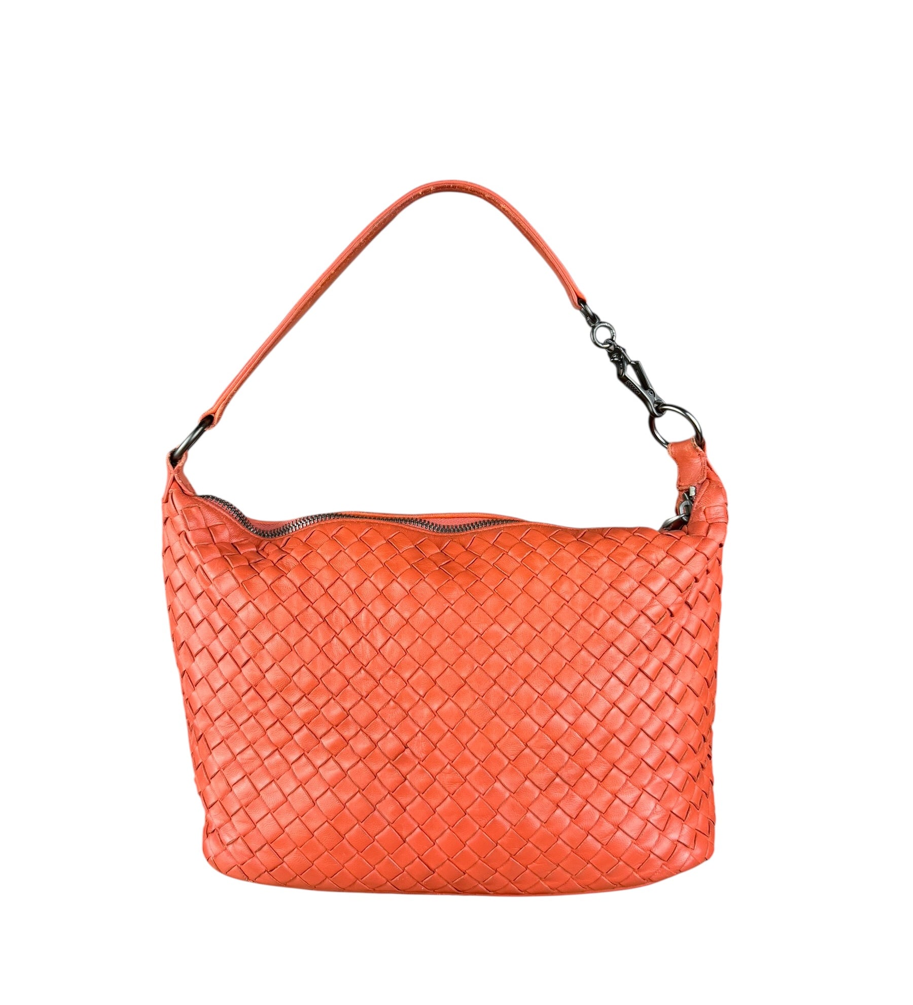 Bottega Veneta Red Intreccio Shoulder Bag