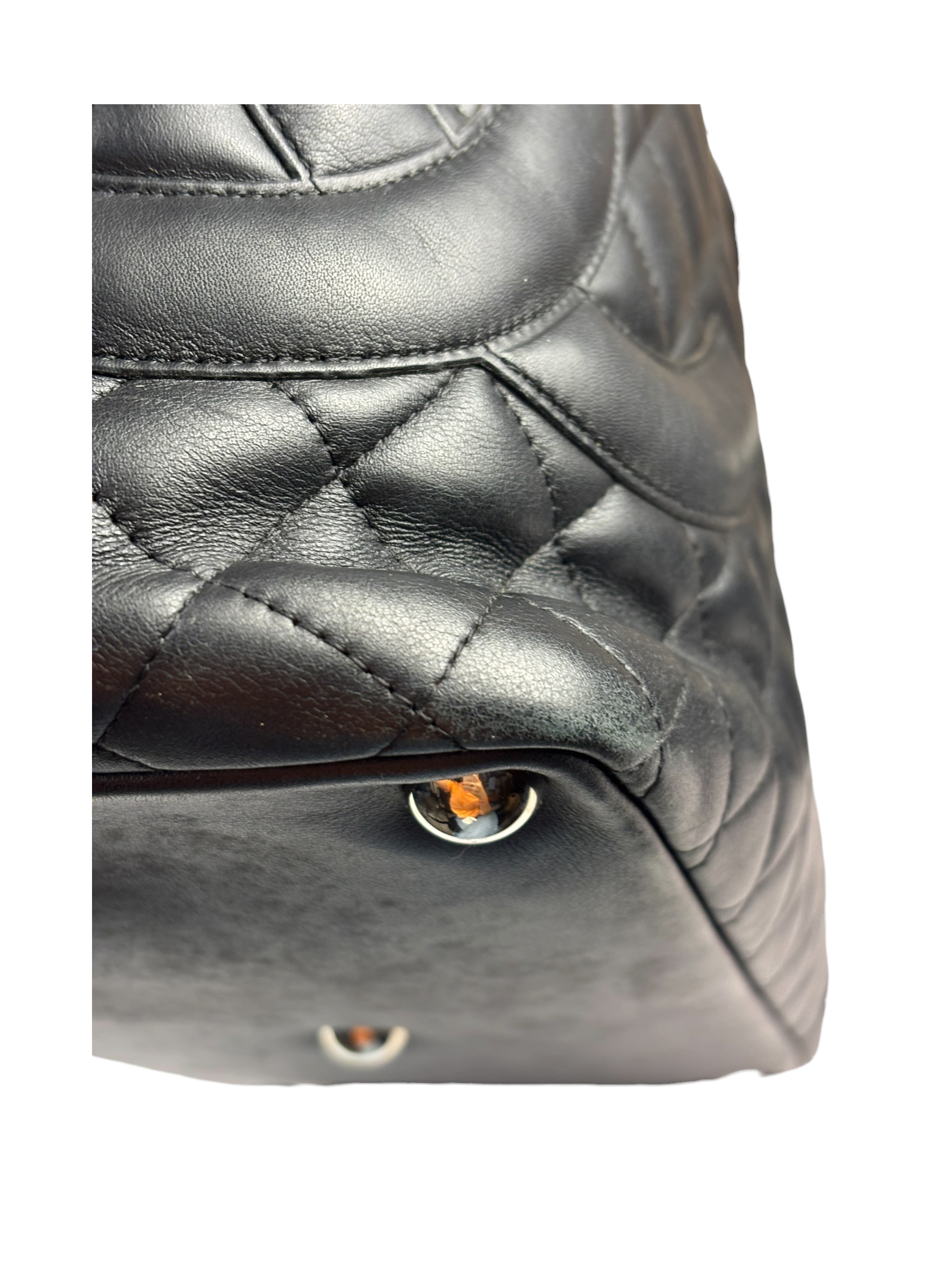 Chanel Black Quilted Calfskin Cambon Ligne Tote 2003