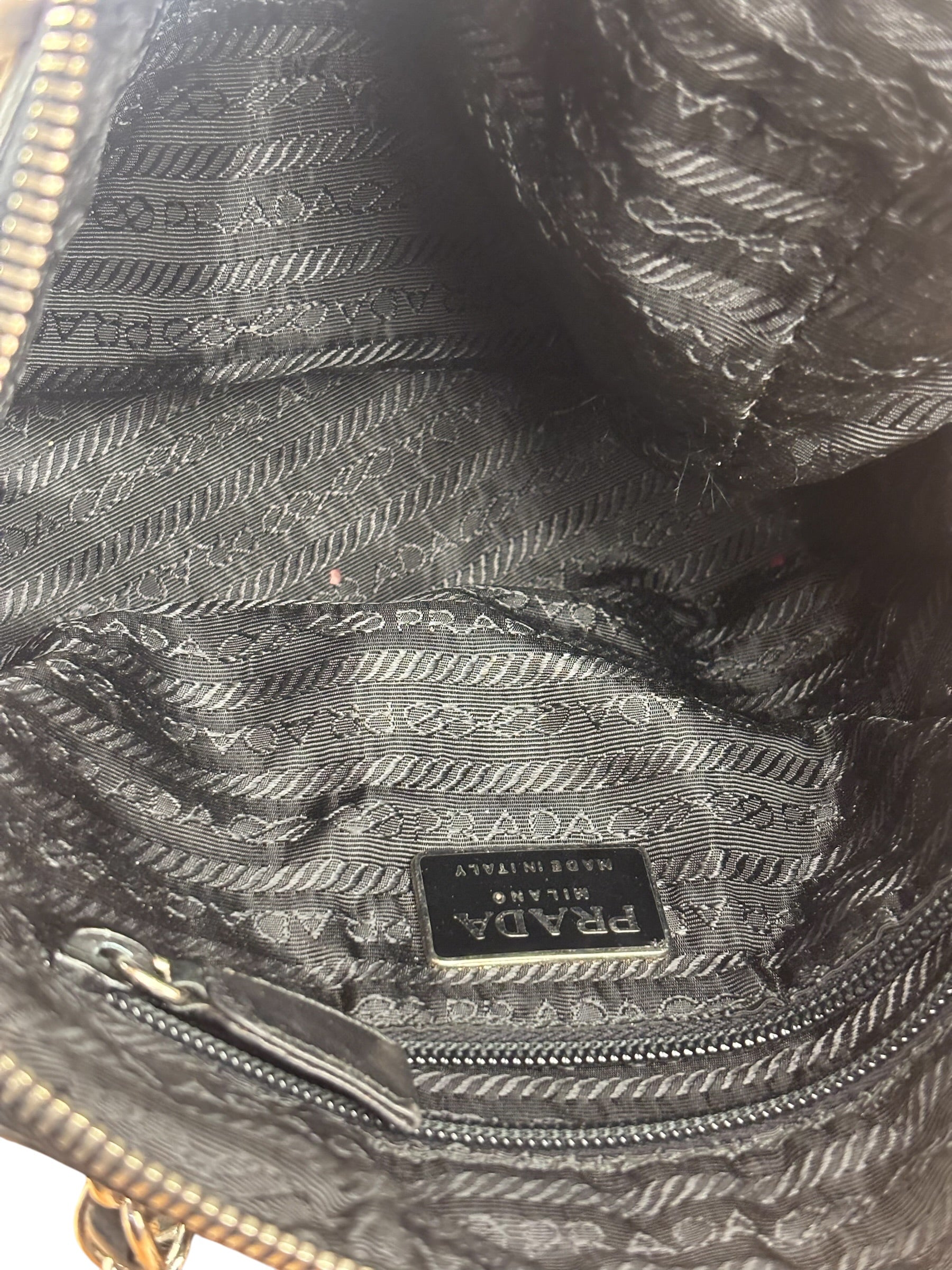 Prada Vintage Nappa Leather Chain Shoulder Bag