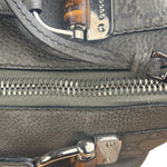 Gucci Supple Gray Bamboo Bar Medium Shoulder Bag
