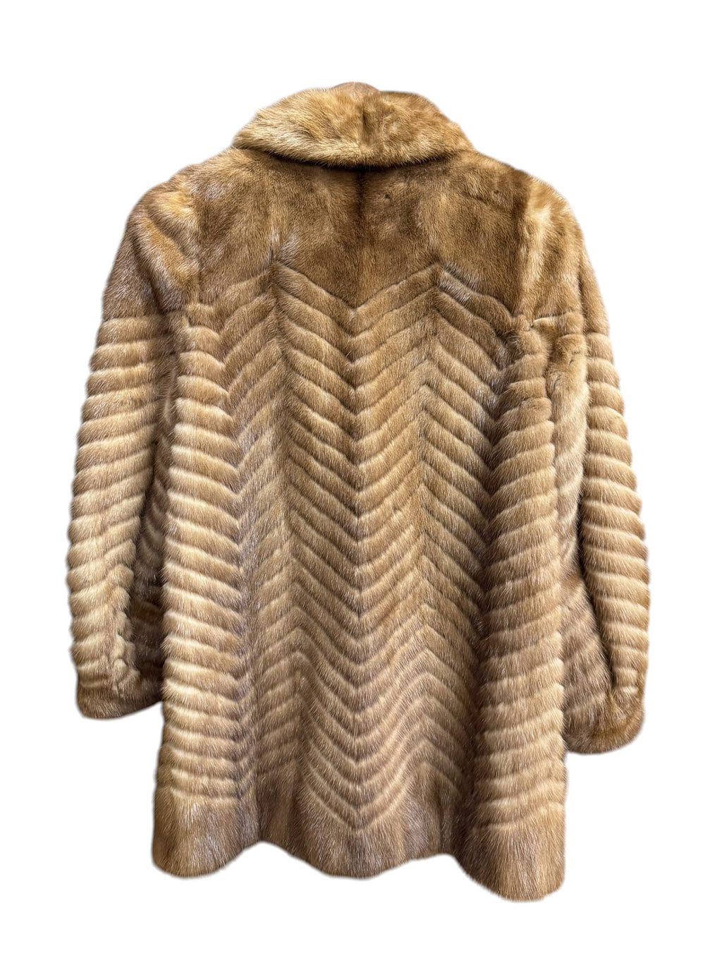 Vintage Moon Cresent Honey Brown Mink Fur Coat