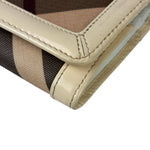 Burberry Cream Nova Check Penrose Continental Long Wallet