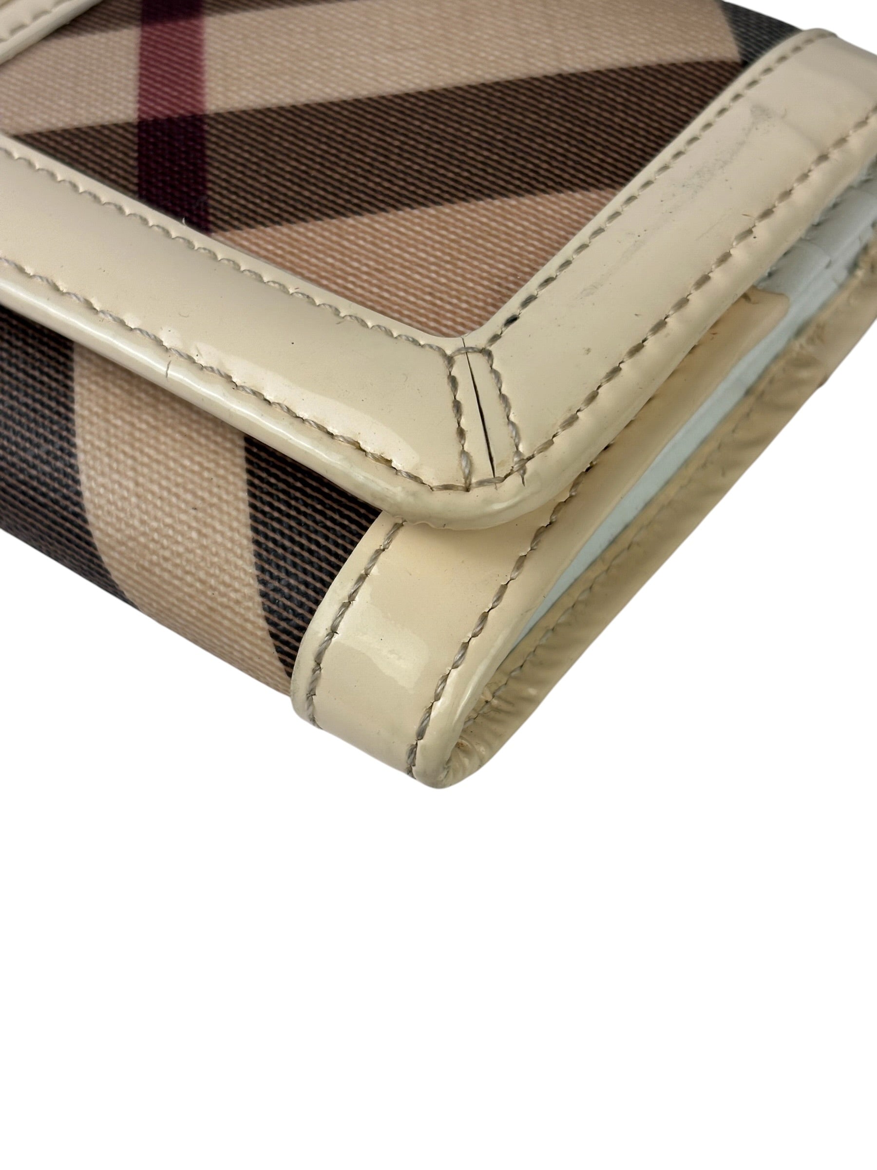 Burberry Cream Nova Check Penrose Continental Long Wallet