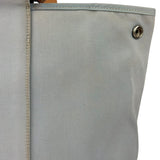 Hermes Light Blue Canvas Leather Trim Cabag Elan Tote