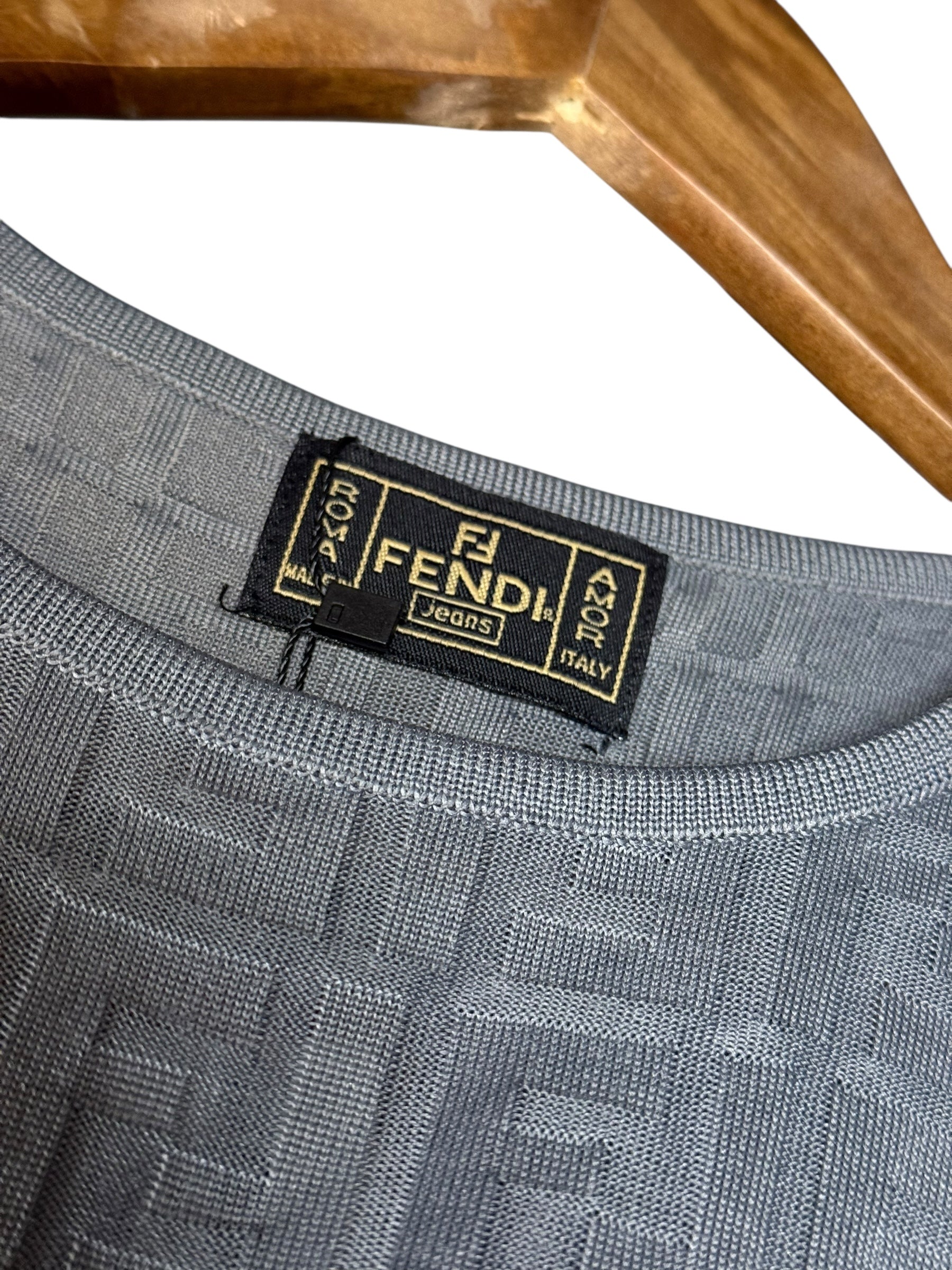 Fendi FF Sleeveless Top Grey