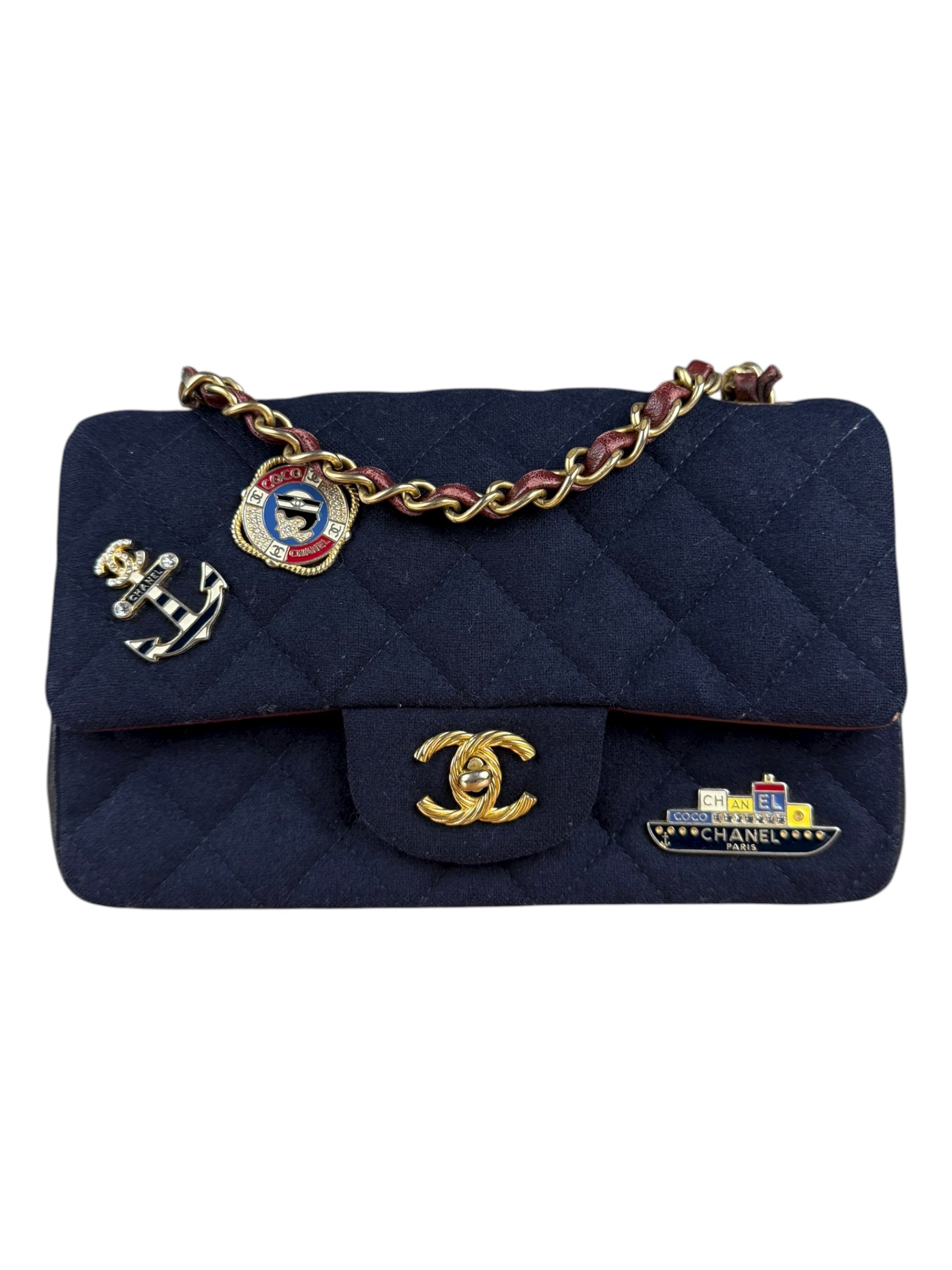 Chanel Quilted Navy Paris Hamburg Collection 2018