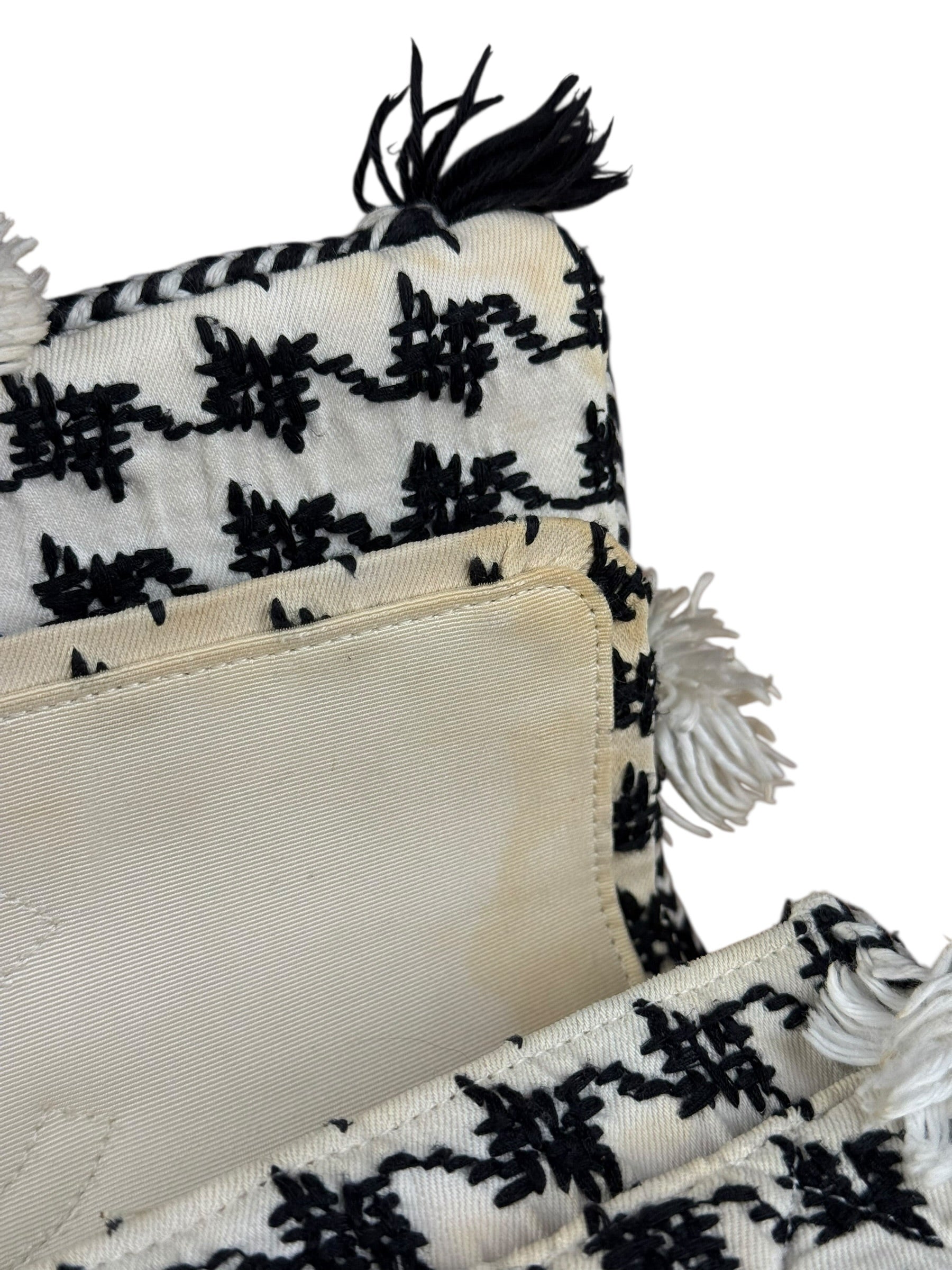 Chanel Tweed Woven Medium Classic Double Flap Bag 2014