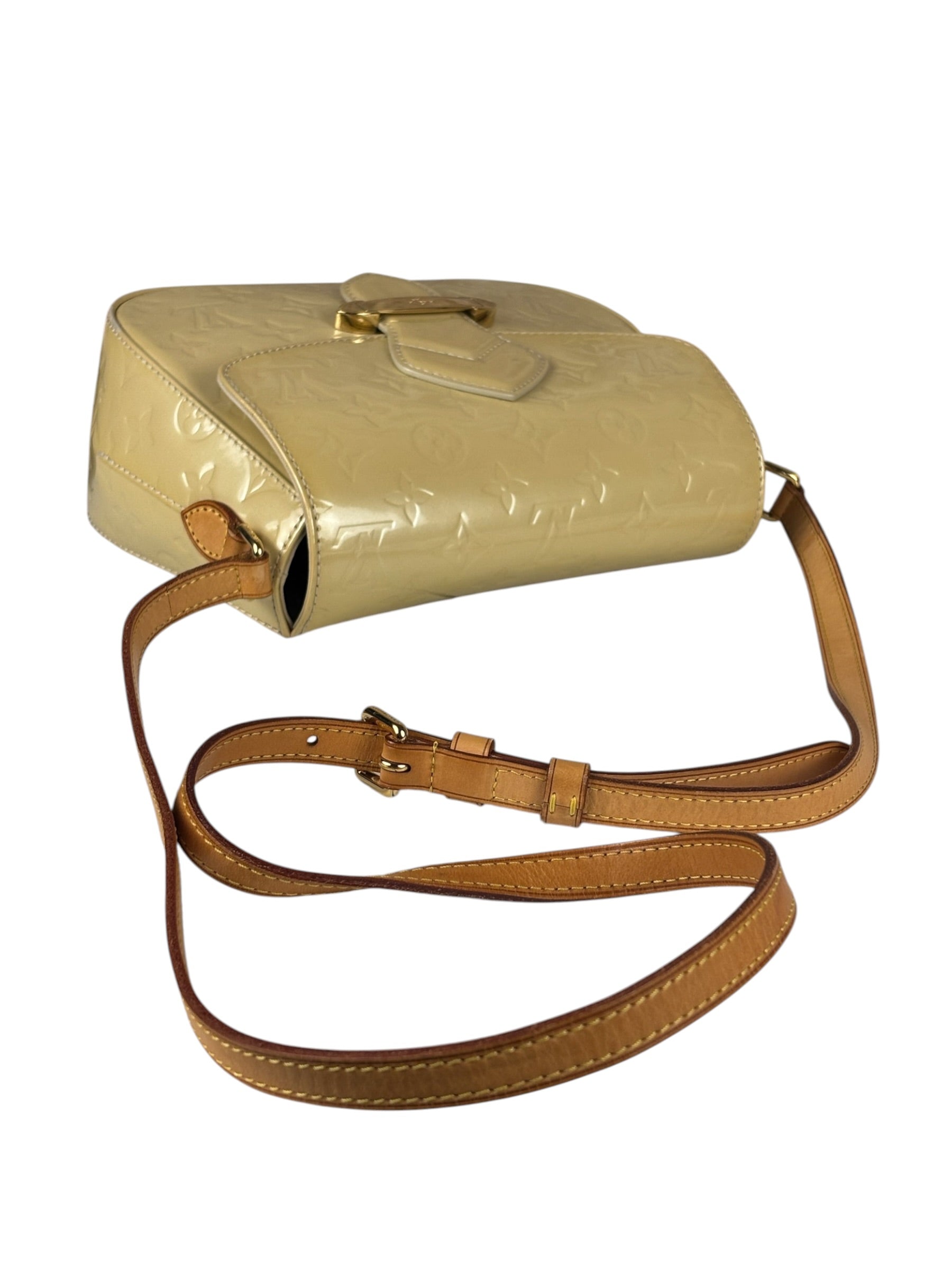 Louis Vuitton Yellow Monogram Vernis Bellflower GM Shoulder Bag