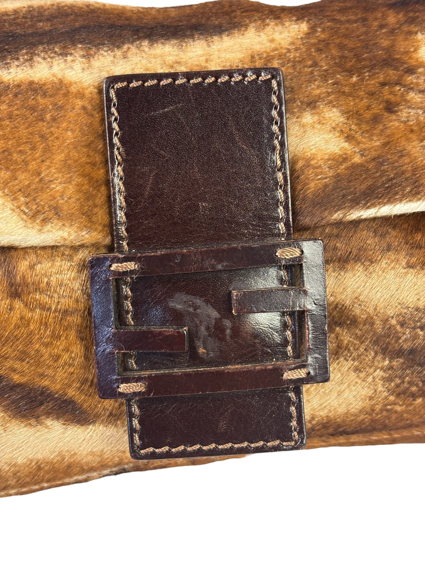 Fendi Pony Hair/Leather Trim Baguette