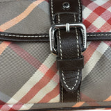 Burberry Nylon Leather Trim Nova Check Crossbody Bag